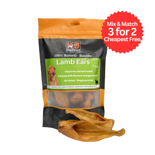 K9 Instinct UK Lamb Ears - natural dog chew