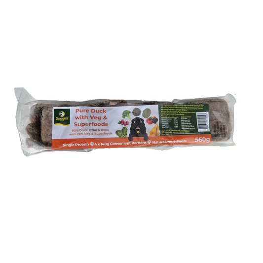 Dougies Duck with Superfoods - rw dog food in Wiltshire