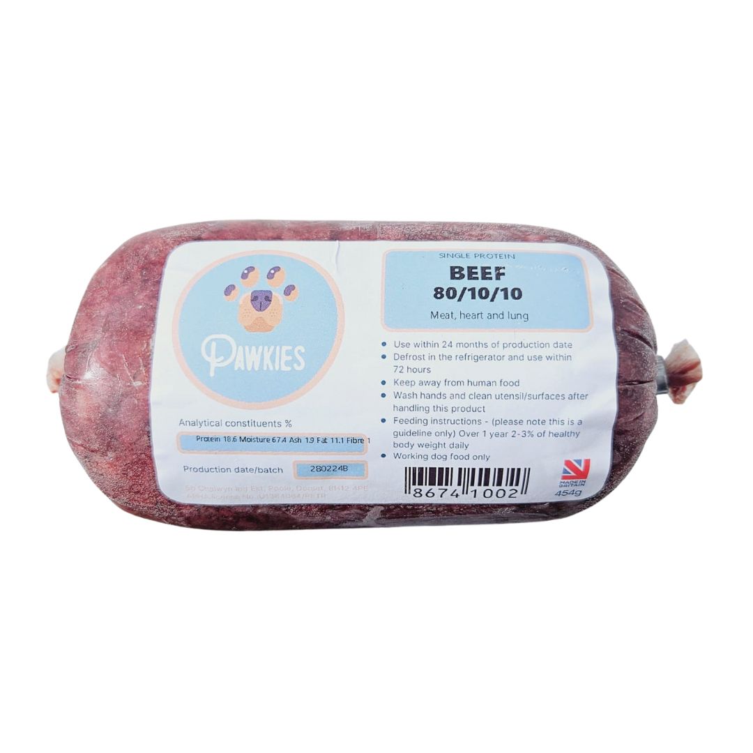 Pawkies raw dog food in Wiltshire